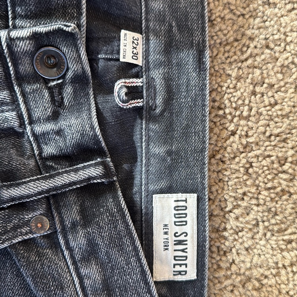Todd Snyder Men's Straight Jeans Black Wash